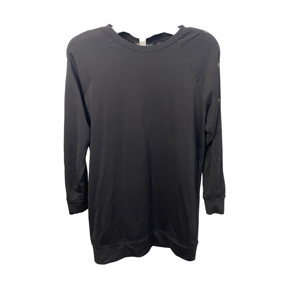 Athleta Black‎ Button Sleeve Long Sleeve Casual Tunic Dress - Medium